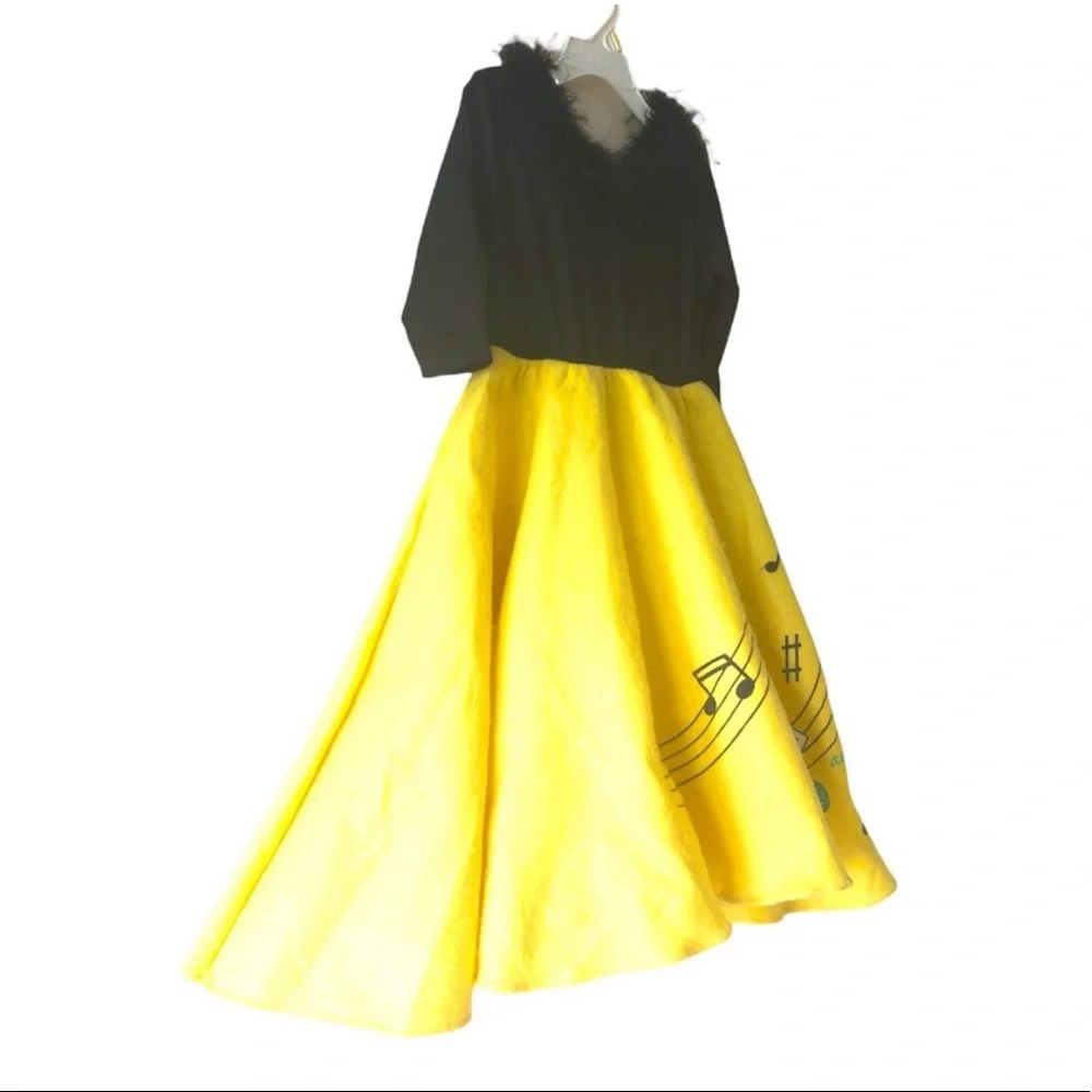 Rubie's Disco Girls Dress Halloween Costume Dance Jazz Retro Yellow Child Small